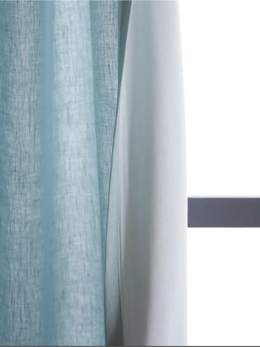 NWOT Light Blue European Linen 96x84 Curtain Panel - Each Panel Retails for 134